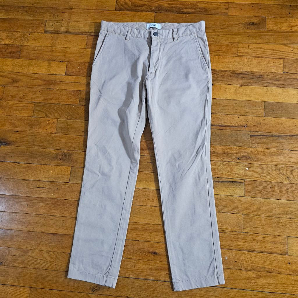 Spoke Mens Beige Chinos Khakis 30x27